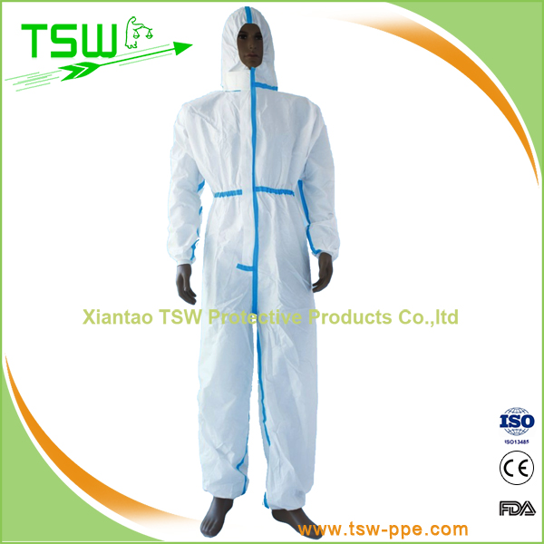 Microporous Breathable Coveralls with tape