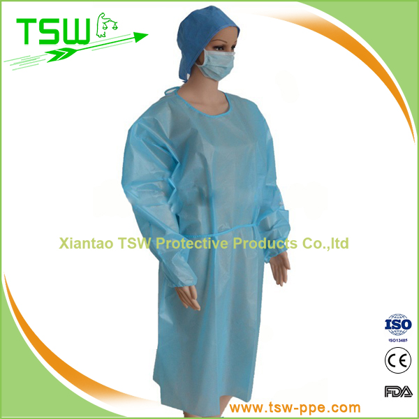 Polyethylene-Coated Polypropylene Gown-Product Center-Xiantao TSW ...